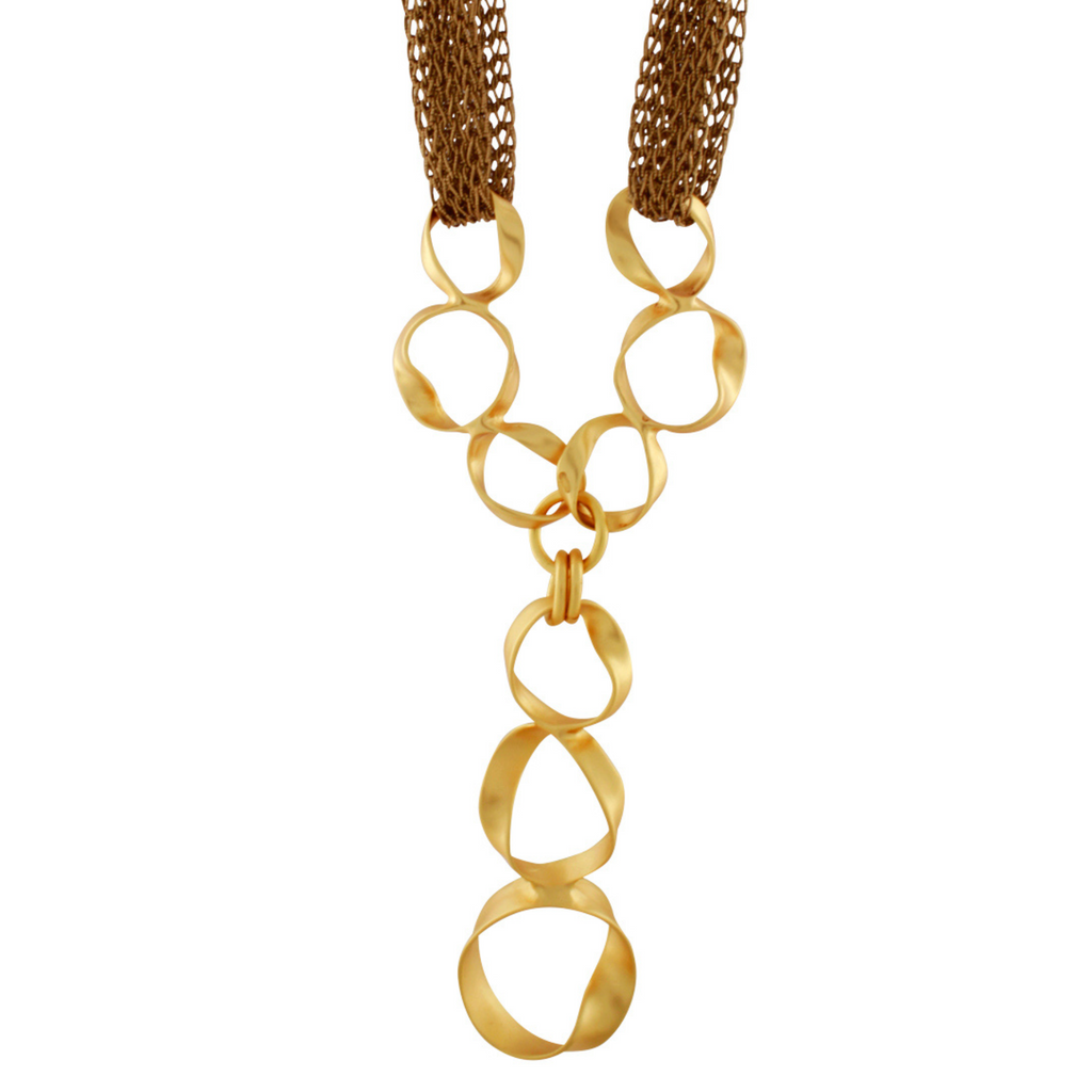 Anastazia IN:STORE Long Knittet Fluid Necklace Gold Plating